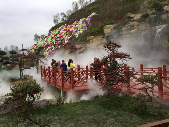 园林景观喷雾造景营造良好清新空气